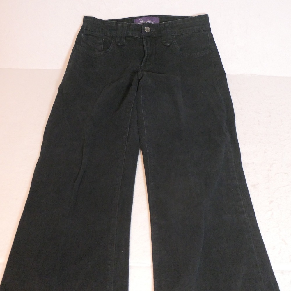 NYDJ Womens Wide Leg Jeans 2 Black Lift Tuck Dark Academia Collegiate Minimalist